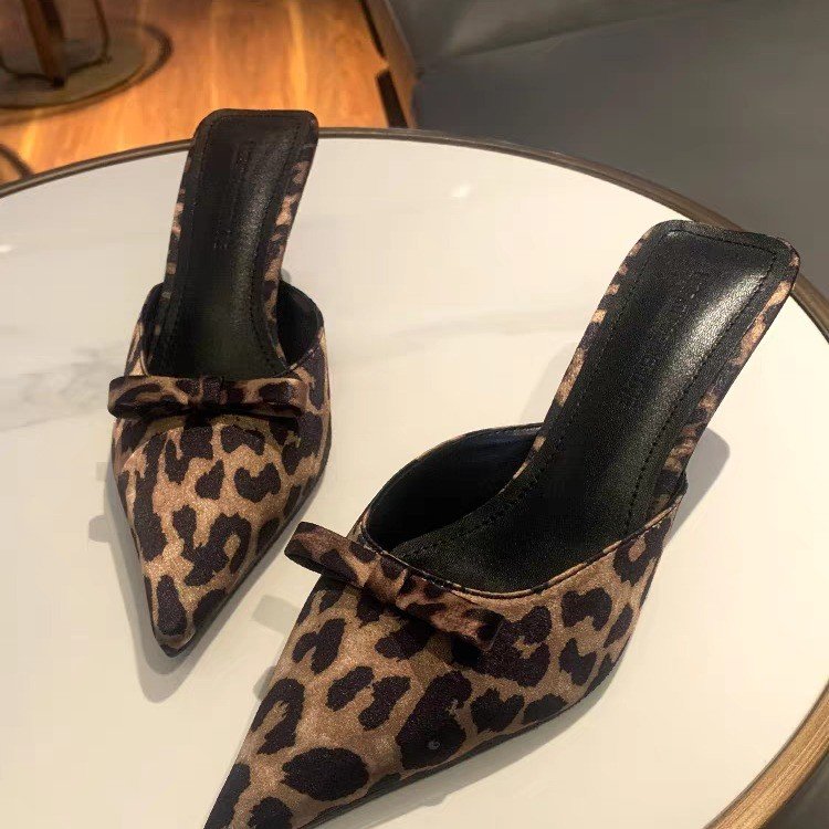 Ethnic Fashion - damespantoffels met puntige hoge hakken en