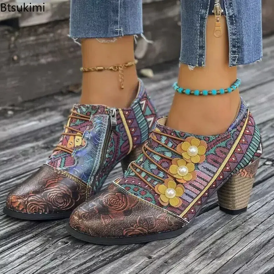 Ethnic Fashion - Dameslaarzen in etnische stijl, geschikt voor