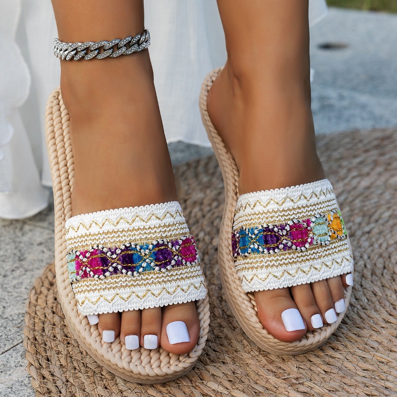 Ethnic Modern Fashion - Damesslippers Outdoor Platte Designer Schoenen Dames