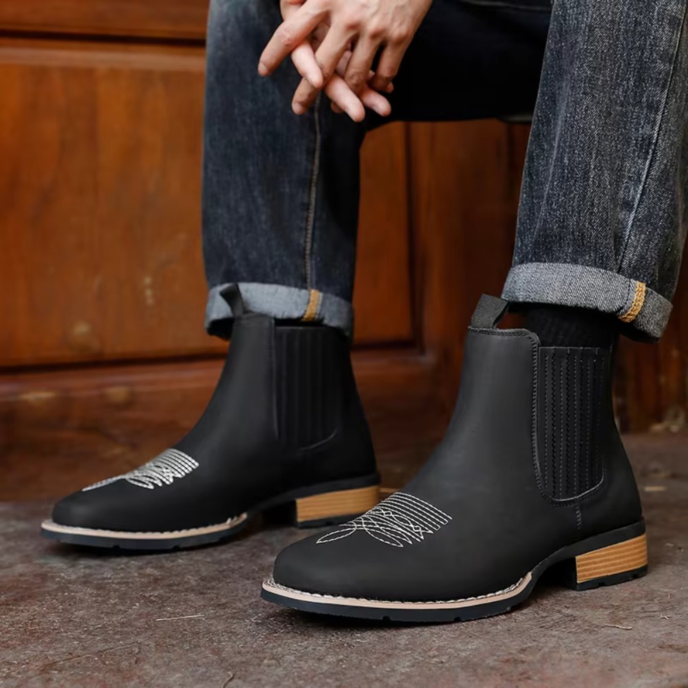 Heren cowboyboots met brede ne - Ethnic Fashion recensie en prijs